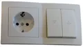 Produktbild: Lichtideen Schalter 7821 Levina Kunststoff Kombi Steckdose + Rollladen Taster (Taster, Schalter, Anennendose, Steckdose mit USB lieferbar)
