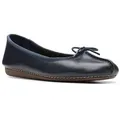 Produktbild: Clarks Freckle Ice Ballerina Slipper, Flats, Flats, Slipper mit Schleifchen blau 39 EU