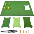 Produktbild: Vevor 4-in-1-golf-schlagmatte, 1,5 X 1,2 M Kunstrasen-golf-schlagmatte, Verdickte Golfhilfen Inklusive 4 Austauschbaren Einsätzen, Golf-übungsmatte Für Hinterhof, Driving, Chipping, Training