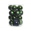 Produktbild: Christbaumkugeln Piniengrün / Dunkelgrün Ø 6cm -  Set 20 Stück Glas glänzend & m