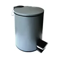 Produktbild: Edelstahl Treteimer 3L Softclose Grau Rund mit Inneneimer Papierkorb Mülleimer