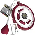 Produktbild: NEOLYMP Smart Hula Hoop Reifen Erwachsene – Hula Hoop leise mit integriertem Tracking für Zeit, Umdrehungen und Kalorien – Fitness Ring verstellbar 29–40 cm (Berry)
