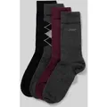 Produktbild: JOOP! Collection Regular Fit Socken aus Woll-Mix Modell 'Essentials' im 4er-Pack in Anthrazit, Größe 43-46