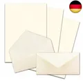 Produktbild: 25x Briefpapier Set DIN A4 mit DIN Lang Briefumschlägen, Nassklebung - 
