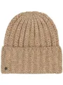 Produktbild: LOEVENICH Gestrickte Beanie | Rippenmuster | OneSize | Warme Wintermütze für Damen Toffee