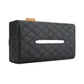 Produktbild: Qirc Auto Taschentuchhalter, PU Leder Universal Auto Taschentuchbox Multifunktionale Sonnenblende Taschentuchhalter, Auto Rücksitz Kopfstütze Armlehne Hängende Taschentuchbox (Schwarz)