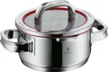 Produktbild: WMF Bratentopf Function 4, Cromargan® Edelstahl Rostfrei 18/10 (2-tlg), wärmereduzierende Griffe, mit 4 Abgießfunktionen, Innenskalierung