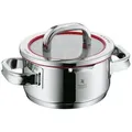 Produktbild: WMF Bratentopf Function 4, Edelstahl, Metall, 1,4 L, rund, Messskala, rostfrei, Abgießfunktion, Griffe werden nicht heiß,mit Silikonring, Kochen, Töpfe, Bräter