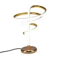Produktbild: formano Moderne Spiral LED Tischlampe warmweiß goldfarben Lampe 40 cm 1 Meter Kabel und Schalter Stimmungsbeleuchtung