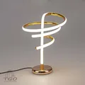 Produktbild: Formano LED Lampe Spirale auf Fuß goldenem Metall 24x42cm-610317