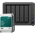 Produktbild: Synology DS1525+ 32TB Plus HDD NAS-Bundle NAS inkl. 2x 16TB Synology Plus 3.5 Zoll SATA Festplatte