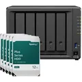 Produktbild: Synology DS1525+ 60TB Plus HDD NAS-Bundle NAS inkl. 5x 12TB Synology Plus 3.5 Zoll SATA Festplatte