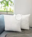 Produktbild: 2x Innenkissen XXL Kissenfüllung Inlett 50x50cm Wasserfest Kissen Füllkissen