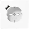 Produktbild: Jung Schuko-Steckdose mit USB-Anschluss Serie LS Alpinweiß
