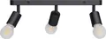 Produktbild: linovum AWORA Deckenlampe E27 3 flammig schwarz mit fourSTEP LED E27 Lampen - Küchenlampe Deckenleuchte dimmbar ohne Dimmer 5W
