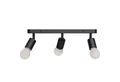 Produktbild: linovum LED Aufbaustrahler AWORA Deckenleuchte 3 flammig schwarz mit fourSTEP LED E27 warmweiß, Warmweiß