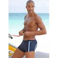 Produktbild: Boxer-Badehose CHIEMSEE, Herren, Gr. 5, N-Gr, blau (marine), Polyamid, kontrastfarbene Details, Badehosen, mit modischen Kontrastpaspelierungen