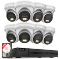 Produktbild: HiLook by HIKVISION 4K Überwachungskamera Set | 8 * 4K Turret Kamera  | NVR 8-CH