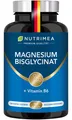 Produktbild: Magnesium Bisglycinat Glycinat + Vitamin B6 | Premium Magnesiumbisglycinat - ...