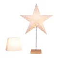 Produktbild: STAR Leo Stehleuchten-Kombiset – Lampenfuß mit Stern und Lampenschirm, 65 cm, weiß, E14-Fassung, für den Innenbereich, Weihnachts- und Ganzjahresdekoration