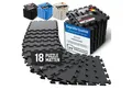 Produktbild: NEOLYMP Bodenmatte Robuste Bodenschutzmatte - Fitness - Schutzmatte Boden - Fitnessmatte (18 Puzzlestücke inkl. Randteile, 18 Schutzmatten Boden inklusive Randstücke - Puzzletechnik Sportmatte), Schützt Fußboden, EVA Matte, Studioqualität, Anti-Rutsch