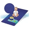 Produktbild: Kindermatratze Babymatratze mit Baumwollbezug, waschbar & rollbar–Allergikergeeignet, Best for Kids, 6 cm hoch, (Set), 60x120 cm, Bezug aus Baumwolle, Hergestellt in der EU blau 70 cm x 140 cm x 6 cm