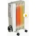 Produktbild: BROLLUX Ölheizung elektrisch 1500W Ölradiator Elektroheizung 7 Lamellen mobiler Elektroheizkörper Heizgerät Thermostat Ölheizer - Grau