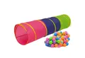 Produktbild: LittleTom Spieltunnel mit 200 Bällen - Pop Up Kindertunnel - Bällebad Tunnel Indoor Outdoor, Garten Krabbeltunnel Faltbar mit Bällebadbällen - Balltunnel & Tasche