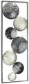 Produktbild: Wandbild Wanddekoration SLICES aus Metall Kreise und Ornamente weiß grau silber