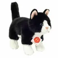 Produktbild: Teddy Hermann Katze stehend Kuscheltier Stofftier Plüschtier Schwarz Weiß 20 cm