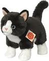 Produktbild: Teddy Hermann Katze schwarz weiß stehend 20 cm 91820 Kuscheltier Plüschtier