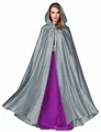 Produktbild: Umhang Damen mit Kapuze Satin Cape Mantel Lang für Hochzeit Brautkleid Faschi...