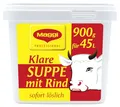 Produktbild: MAGGI Professional Klare Suppe mit Rind, Rindfleischpulver, Kräutern, Sofort löslich, 1 er Pack (1 x 900g Gastro Box)