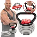 Produktbild: Miweba Sports Kettlebell KB300 | Kugel Hantel verstellbar - 3,4 bis 18 kg - 6 Stufen - Easy-Lock - Weichgummiboden - Anti-Rutsch-Griff - platzsparend - Bunt