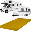 Produktbild: REDBEST Spannbettlaken Pittsburgh für Wohnwagen, Wohnmobil und Boot Single-Jersey Gold Größe 90x190 cm - 100x200 cm