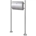 Produktbild: Edelstahl Postkasten Standbriefkasten mit Briefkastenständer Mailbox vidaXL