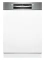 Produktbild: Bosch SMI4ETS08E, Serie 4, Smarter Geschirrspüler Teilintegriert 60 cm, Besteckkorb, Spülmaschine mit Programmassistent, sehr Leise, Oberkorb höhenverstellbar, Automatische Türöffnung, Edelstahl