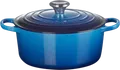 Produktbild: Le Creuset Signature Runder Bräter 24 cm Azurblau 21177242202430
