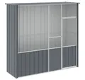Produktbild: vidaXL Voliere 215 x 78 x 200 cm Voliere Anthrazit 215x78x200 cm Verzinkter Stahl Vog