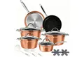 Produktbild: Scheffler Topf-Set 15 tlg Topfset Induktion, Antihaftbeschichtung Töpfe mit Glasdeckel, Aluminium (Set, 24/28 cm Pfannen + 20/24/28 cm Kochtöpfe + 16cm Kasserolle), Induktion