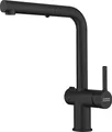 Produktbild: Franke Active Twist Einhebelmischer Schwarz mit Ausziehbarem Auslauf und Integrierter Ablaufsteuerung 115.0669.769