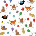 Produktbild: Star Geschenkpapier 70cm 2m Rolle Katzen mit Partyhüten Motiv Geschenk Papier Kindergeburtstag Geburtstag Tiermotiv Geschenkpapierrolle Packpapier Bunt