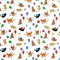 Produktbild: Geschenkpapier Katzen mit Partyhüten Motiv 70cm x 2m Rolle Bunt - Bunt