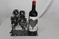 Produktbild: Weinflaschenhalter Liebespaar auf Bank Deko-Objekt Metall Valentinstag Geschenk