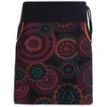 Produktbild: Vishes Minirock Kurzer Damen Baumwoll-Rock Taschen-Rock Mini-Röcke Mandala Hippie, Ethno, Boho Style orange|schwarz 40-42