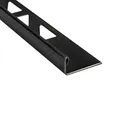 Produktbild: L-Profil Edelstahlschiene Fliesenprofil V2A L250cm 10mm schwarz anthrazit gebürstet