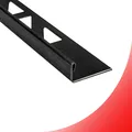 Produktbild: L-Profil Edelstahlschiene Fliesenprofil V2A L250cm 10mm schwarz anthr. gebürstet