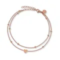 Produktbild: GD GOOD.designs Fußkettchen Herz Roségold für Damen - Wasserfest I Mehrreihige Fußkette - Verstellbar I Filigraner Edelstahl Fußschmuck mit 18K Vergoldung