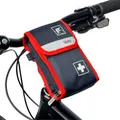 Produktbild: Fahrradverbandtasche Velo®, mit bedarfsgerechter Füllung, 2 dehnbare Schlaufenbänder, B 115 x T 40 x H 170 mm, Nylon, blau-rot 128388