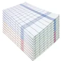 Produktbild: 5 Blau + 5 Rot Geschirrtücher, 10er Pack, 50x70cm, 100% Baumwolle
